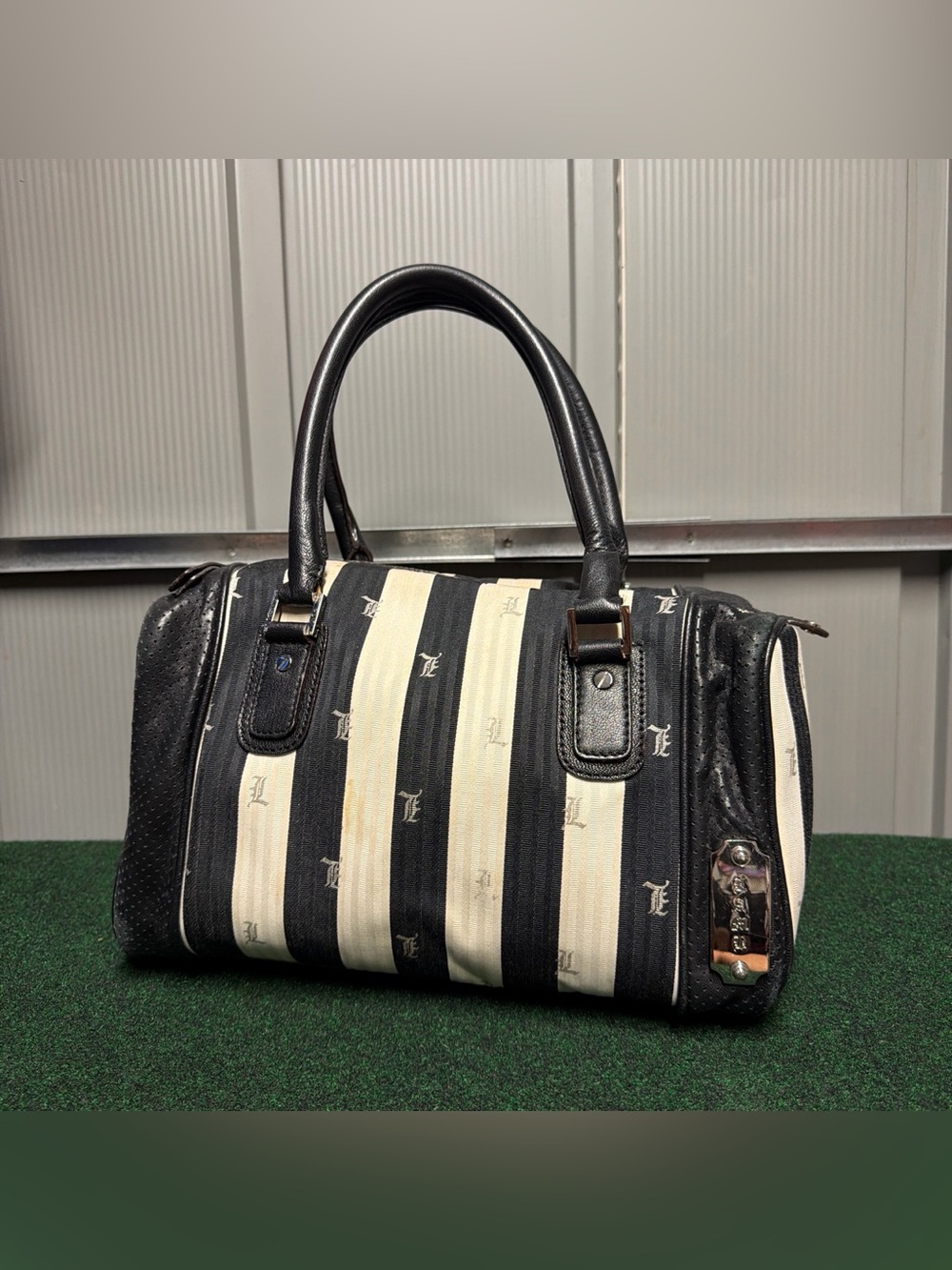 L.A.M.B By Gwen Stefani Black & White Trenchtown Satchel Bag